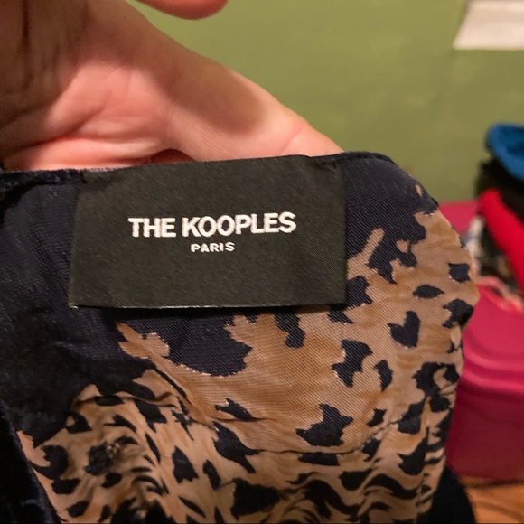 The Kooples Navy Leo Velvet Leopard Shrug Kimono - Picture 7 of 7